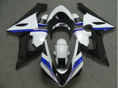 Blue White and Black 05-06 ZX6R Fairings