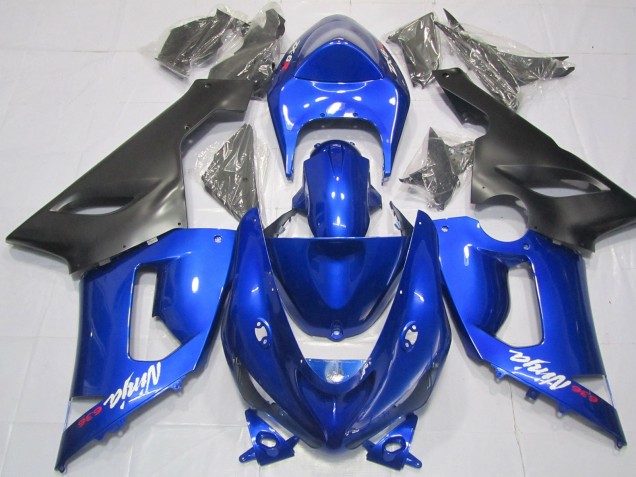 Blue and Black 05-06 ZX6R Fairings Blue and Black 05-06 ZX6R Fairings