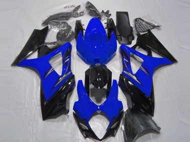 Blue and Black 07-08 GSXR 1000 Fairings