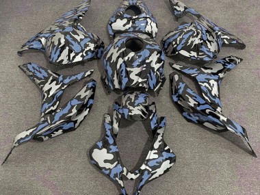 Blue and Silver Camo 09-12 CBR600RR Fairings