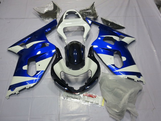 Blue and White 01-03 GSXR 600-750 Fairings