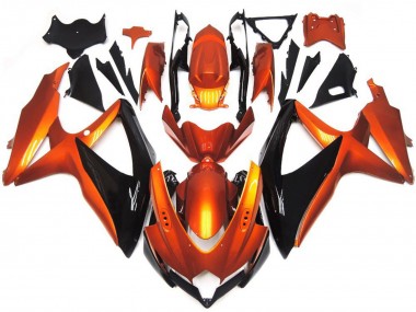 Bronze Orange and Black 08-10 GSXR 600-750 Fairings