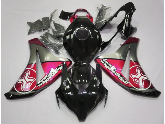 Candy Red on Black Custom 08-11 CBR1000RR Fairings Candy Red on Black Custom 08-11 CBR1000RR Fairings