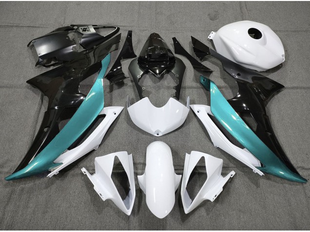 Custom LightBlue Black and White 08-16 R6 Fairings Custom LightBlue Black and White 08-16 R6 Fairings