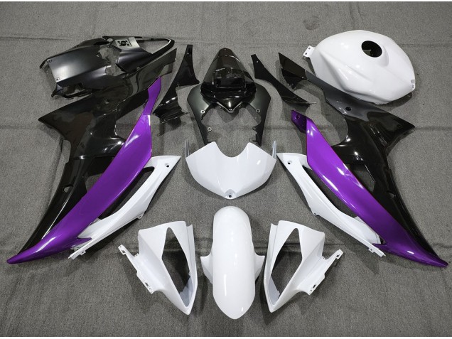 Custom Purple Black and White 08-16 R6 Fairings Custom Purple Black and White 08-16 R6 Fairings