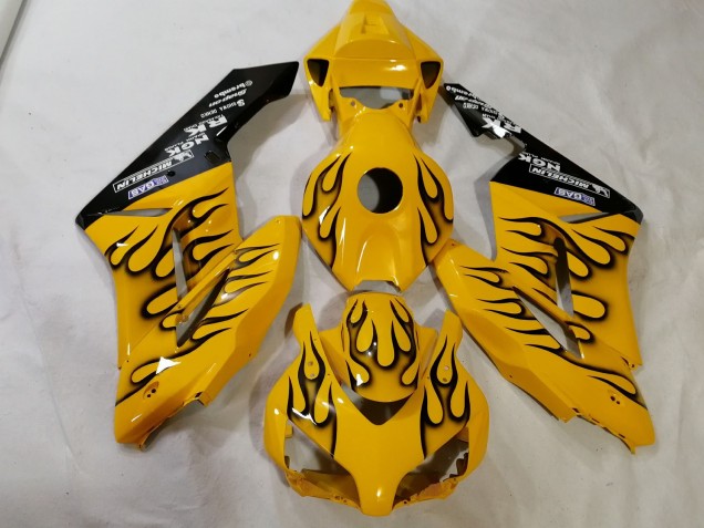 Custom Yellow Flame 12-16 CBR1000RR Fairings
