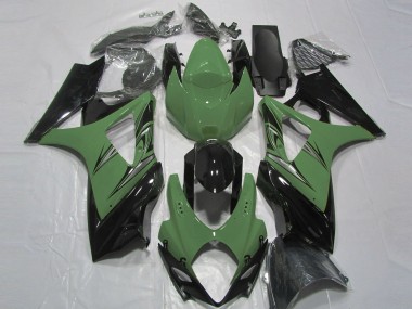 Forest Green and Black 07-08 GSXR 1000 Fairings