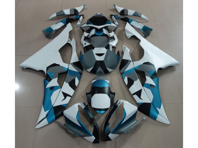 Glacier Blue Snow Camo 08-16 R6 Fairings Glacier Blue Snow Camo 08-16 R6 Fairings