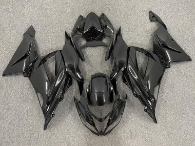 Gloss Black Plain 13-18 ZX6R Fairings