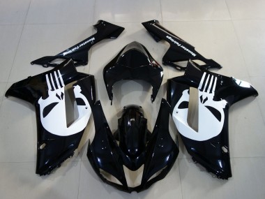 Gloss Black & Skull 07-08 ZX6R Fairings