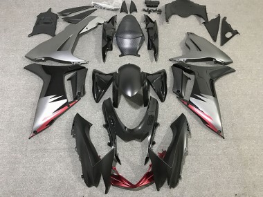 Gloss Black and Matte Grey 11-24 GSXR 600-750 Fairings