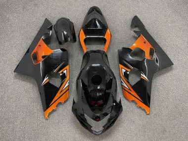 Gloss Black and Orange 04-05 GSXR 600-750 Fairings