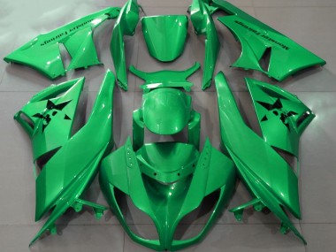 Gloss Green & Custom Logos 09-12 ZX6R Fairings