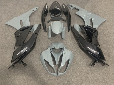 Gloss Grey and Black 09-12 ZX6R Fairings