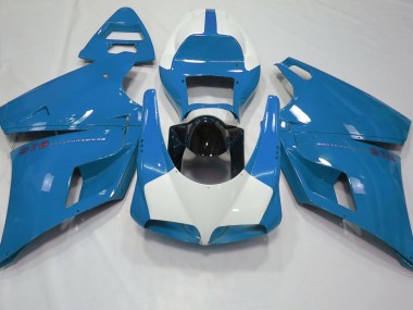 Gloss Light Blue & White 93-05 Ducati 996 748 916 998 Fairings