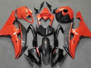 Gloss Orange and Carbon 08-16 R6 Fairings