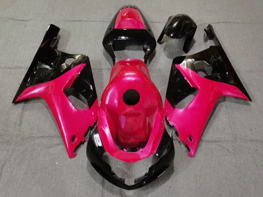 Gloss Pink and Black 01-03 GSXR 600-750 Fairings