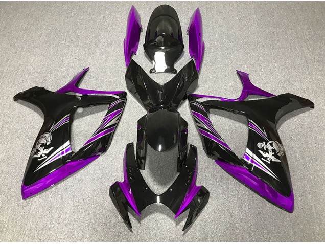 Gloss Purple and Black Design 06-07 GSXR 600-750 Fairings Gloss Purple and Black Design 06-07 GSXR 600-750 Fairings