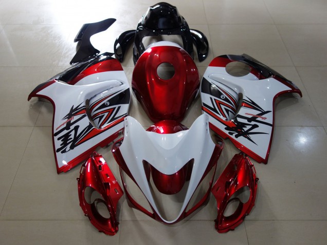 Gloss Red & White Design 08-20 GSXR 1300 Hayabusa Fairings Gloss Red & White Design 08-20 GSXR 1300 Hayabusa Fairings