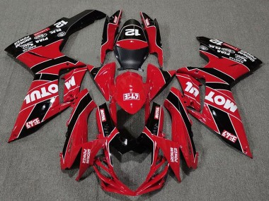 Gloss Red and Black Motul 11-24 GSXR 600-750 Fairings