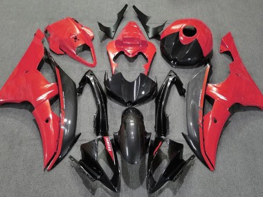 Gloss Red and Carbon 08-16 R6 Fairings