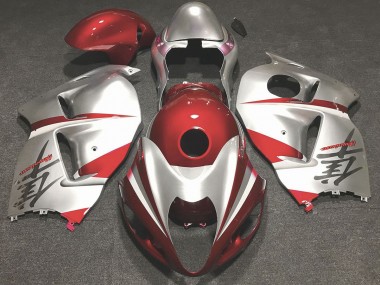 Gloss Red and Silver 97-07 GSXR 1300 Hayabusa Fairings