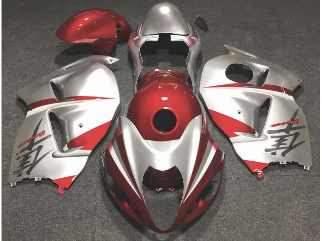 Gloss Red and Silver 97-07 GSXR 1300 Hayabusa Fairings Gloss Red and Silver 97-07 GSXR 1300 Hayabusa Fairings