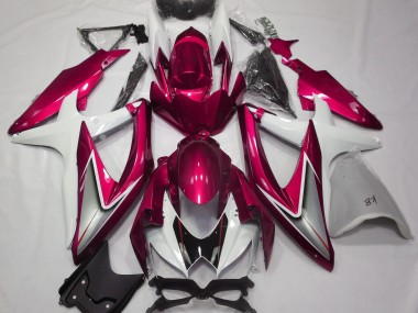 Gloss Red and White 08-10 GSXR 600-750 Fairings