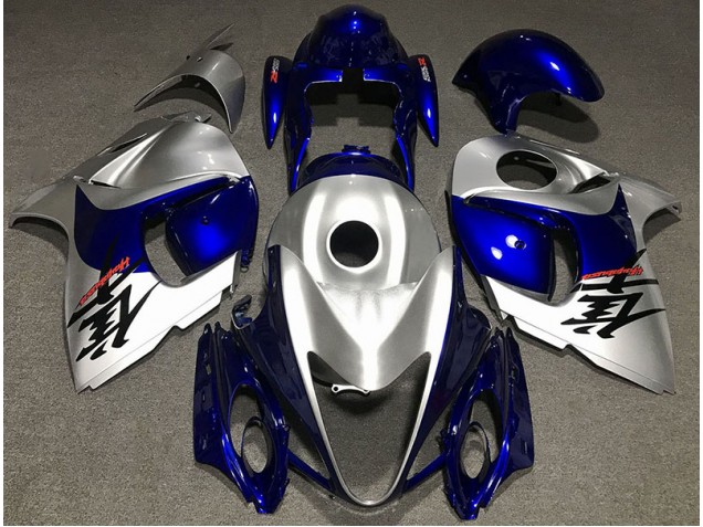 Gloss Silver and Blue 08-20 GSXR 1300 Hayabusa Fairings Gloss Silver and Blue 08-20 GSXR 1300 Hayabusa Fairings