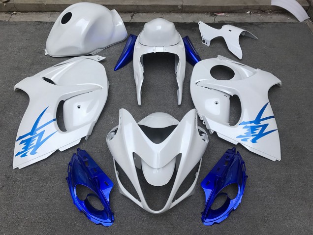 Gloss White & Blue 08-20 GSXR 1300 Hayabusa Fairings Gloss White & Blue 08-20 GSXR 1300 Hayabusa Fairings