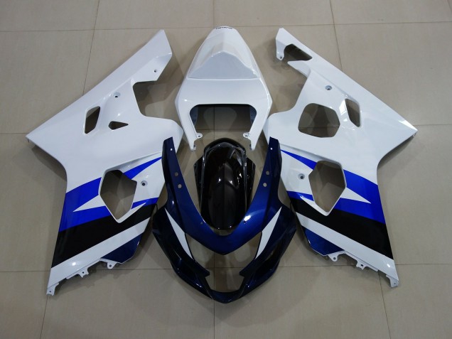 Gloss White & Deep Blue 04-05 GSXR 600-750 Fairings Gloss White & Deep Blue 04-05 GSXR 600-750 Fairings
