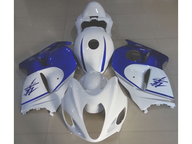 Gloss White & Deep Blue 97-07 GSXR 1300 Hayabusa Fairings Gloss White & Deep Blue 97-07 GSXR 1300 Hayabusa Fairings