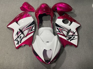 Gloss White & Pink 97-07 GSXR 1300 Hayabusa Fairings
