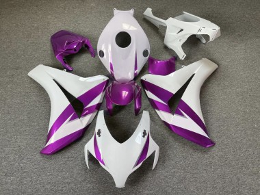 Gloss White & Purple Trim 08-11 CBR1000RR Fairings