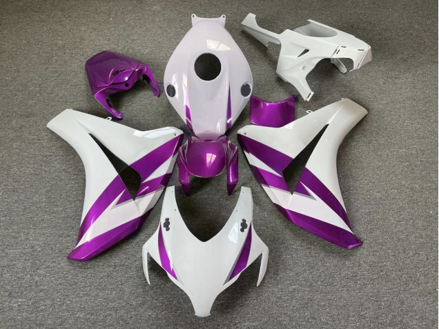 Gloss White & Purple Trim 08-11 CBR1000RR Fairings Gloss White & Purple Trim 08-11 CBR1000RR Fairings