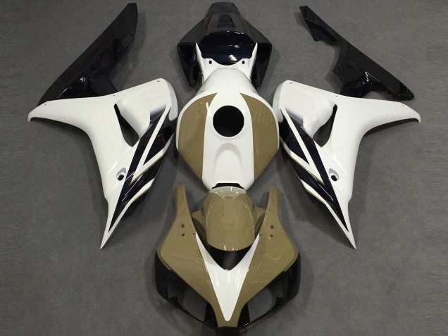 Gloss White Tan Black 06-07 CBR1000RR Fairings Gloss White Tan Black 06-07 CBR1000RR Fairings