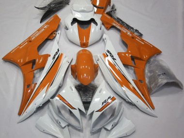 Gloss White and Orange 06-07 R6 Fairings