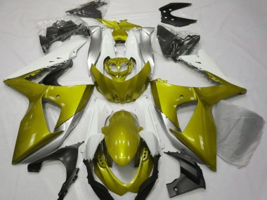 Gloss Yellow & White 09-16 GSXR 1000 Fairings