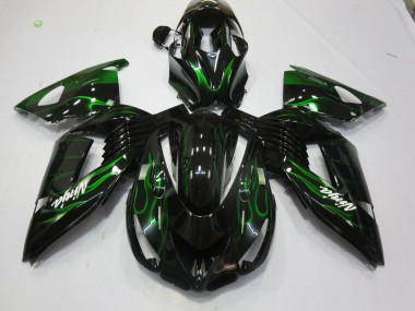 Green Flame 06-11 ZX14R Fairings