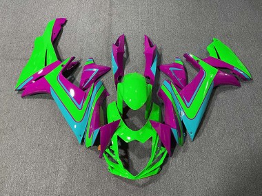 Green Light Blue and Magenta 11-24 GSXR 600-750 Fairings