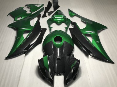 Green w Carbon Fiber Style 08-16 R6 Fairings