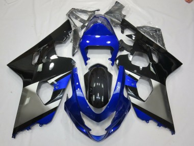 Grey Blue and Black 04-05 GSXR 600-750 Fairings