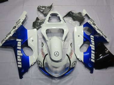 Jordan Blue and White 00-02 GSXR 1000 Fairings