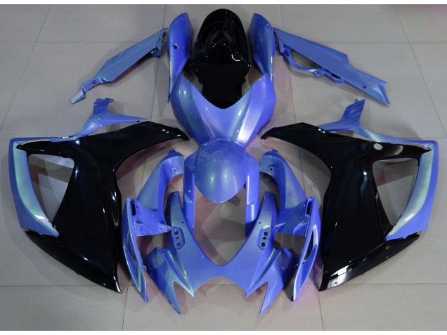 Light Blue and Black 06-07 GSXR 600-750 Fairings