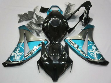 Light Blue on Black Custom 08-11 CBR1000RR Fairings
