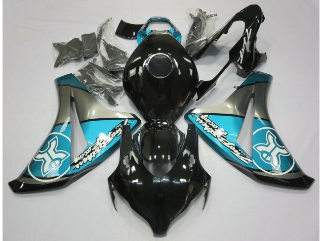 Light Blue on Black Custom 08-11 CBR1000RR Fairings