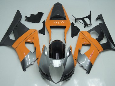Light Orange Silver and Black 03-04 GSXR 1000 Fairings