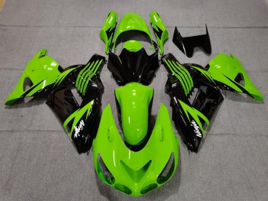 Lime Green and Black 06-11 ZX14R Fairings