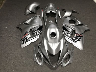 Liquid Silver & Red 08-20 GSXR 1300 Hayabusa Fairings