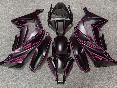 Matte Black & Pink Lining 11-15 ZX10R Fairings